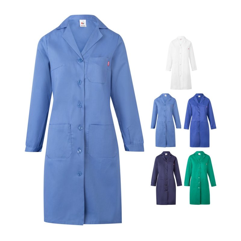 Assorted coloured lab coats for professionals