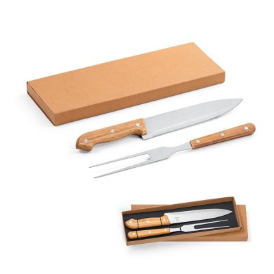 Knife and fork set with box
