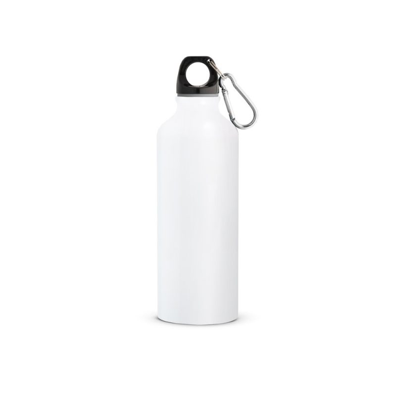 White water bottle with carabiner clip