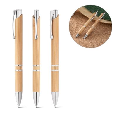 Elegant bamboo pens with silver accents