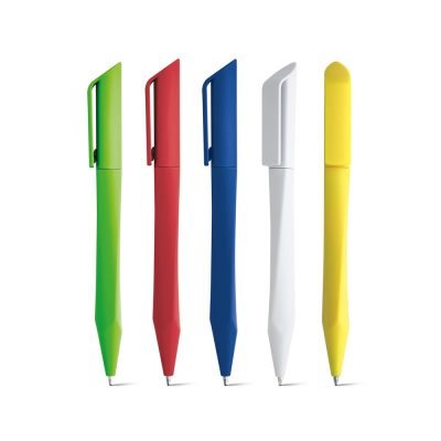 Five colourful pens in different shades