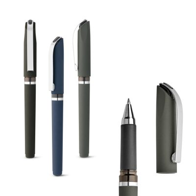 Assorted modern pens with clip caps.
