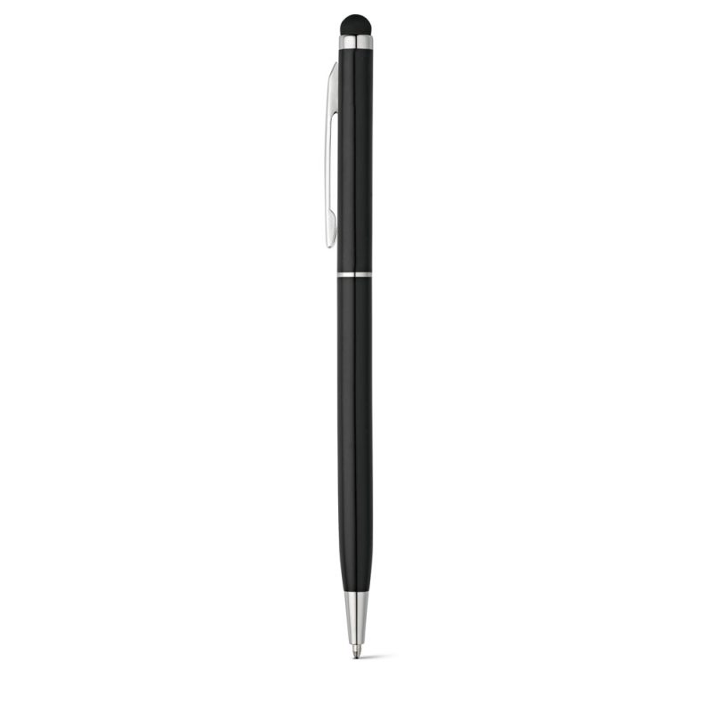 Black stylus pen with silver accents