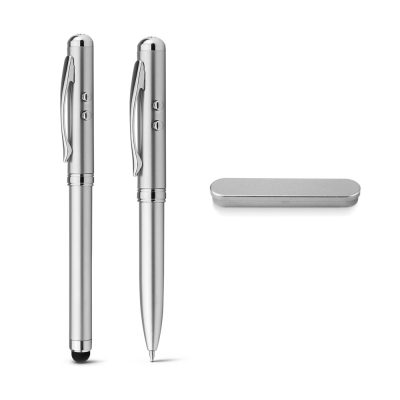Silver stylus pen and cap.