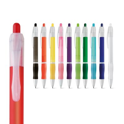 Colourful retractable pens in various shades