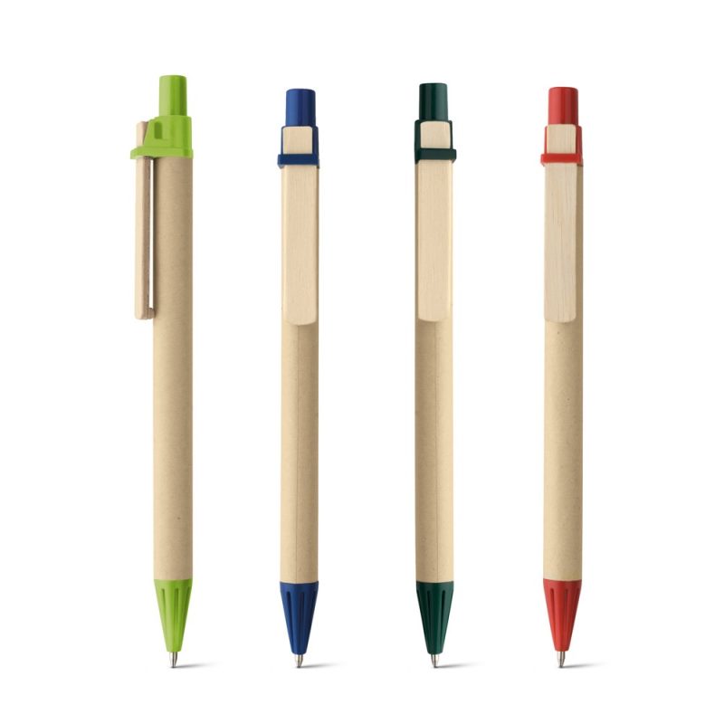 Four recycled pens in various colours