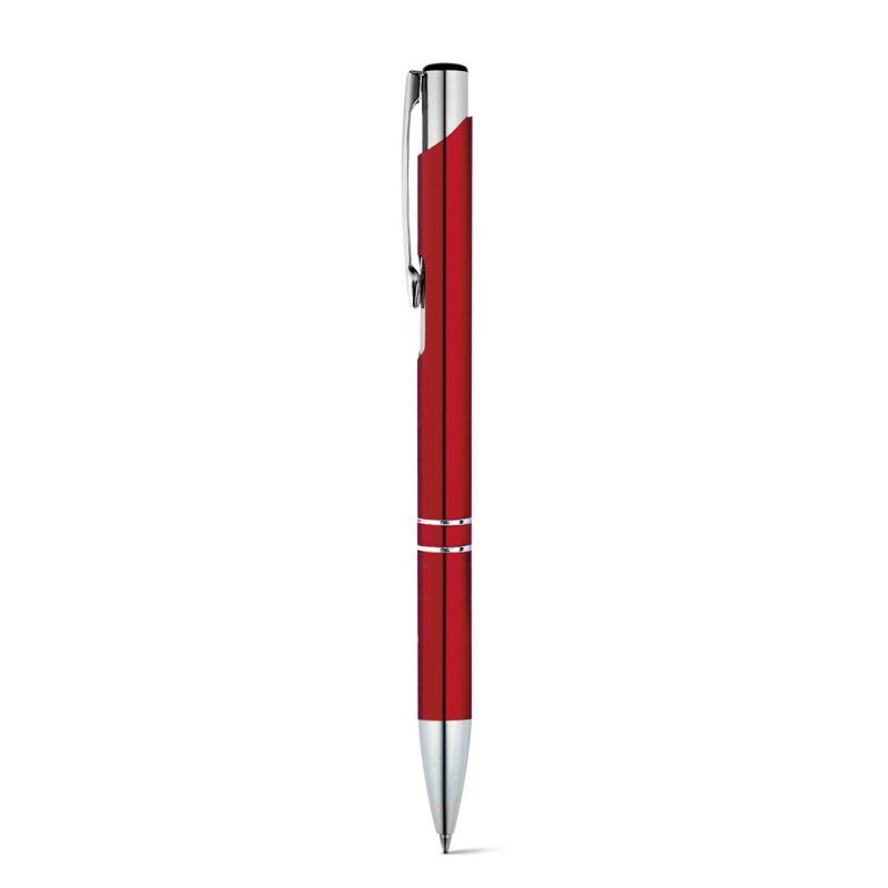 Red pen with silver accents