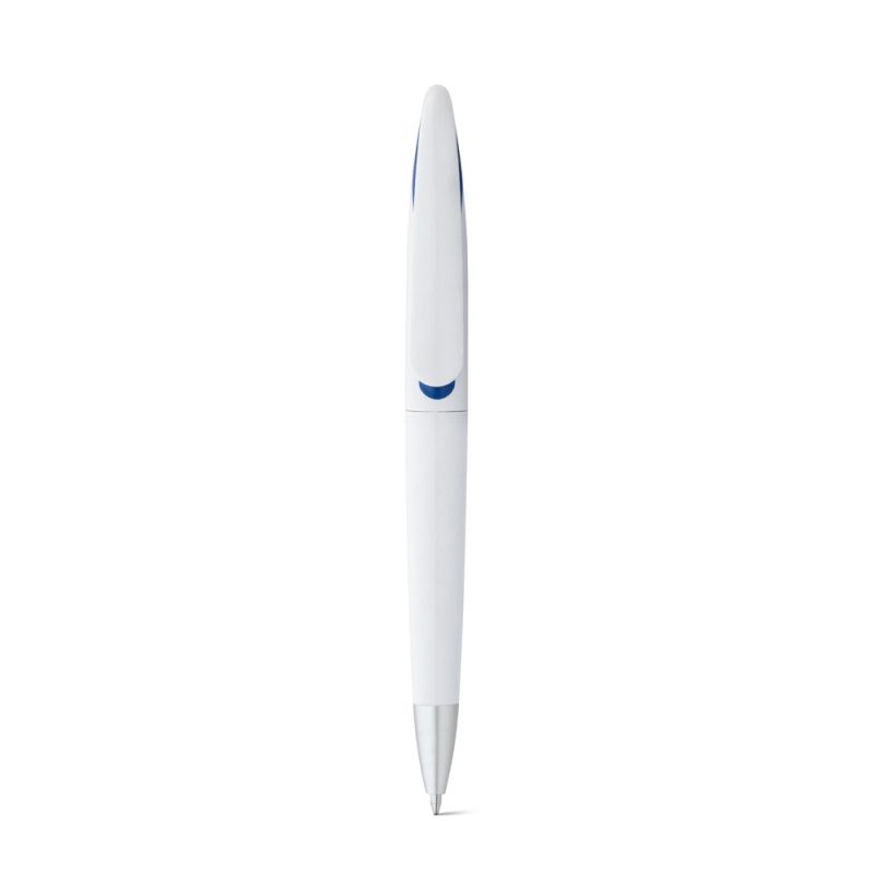 White ballpoint pen with blue details