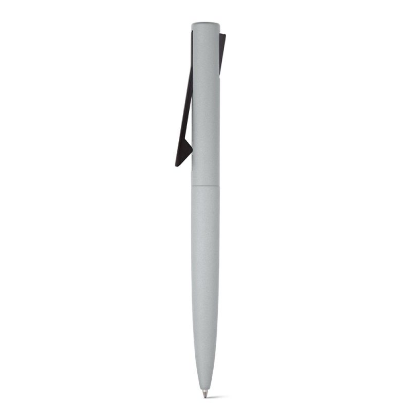 Sleek grey pen with black clip