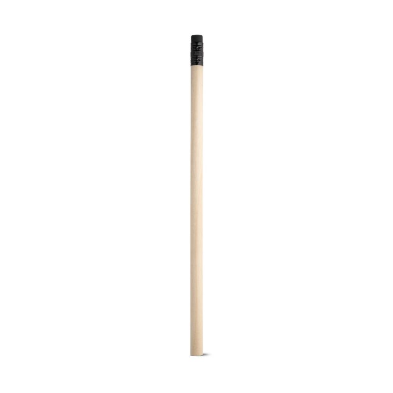 Wooden broom handle with black plastic top