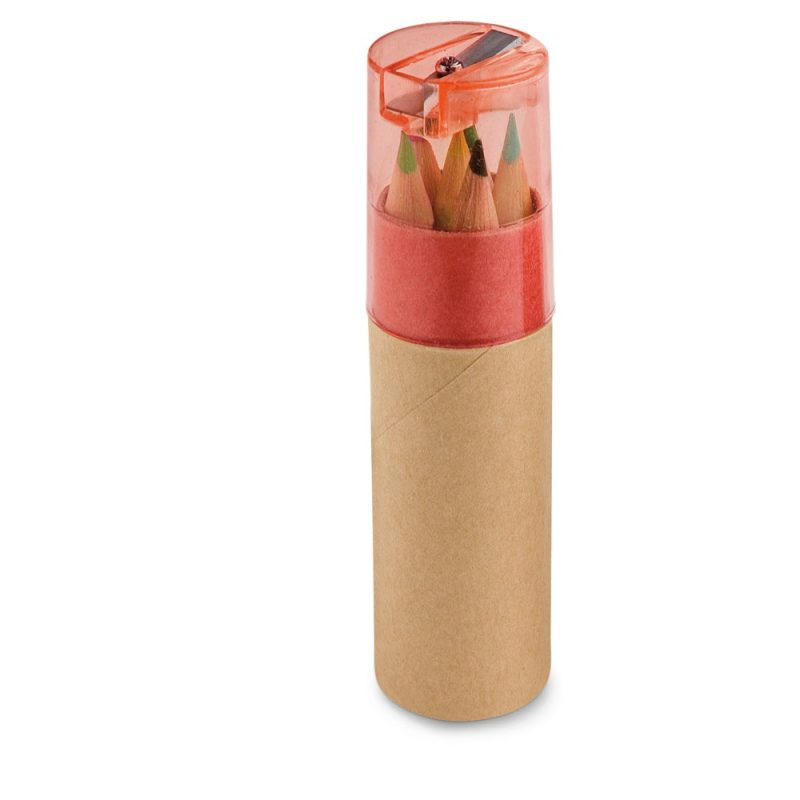 Pack of coloured pencils with sharpener lid