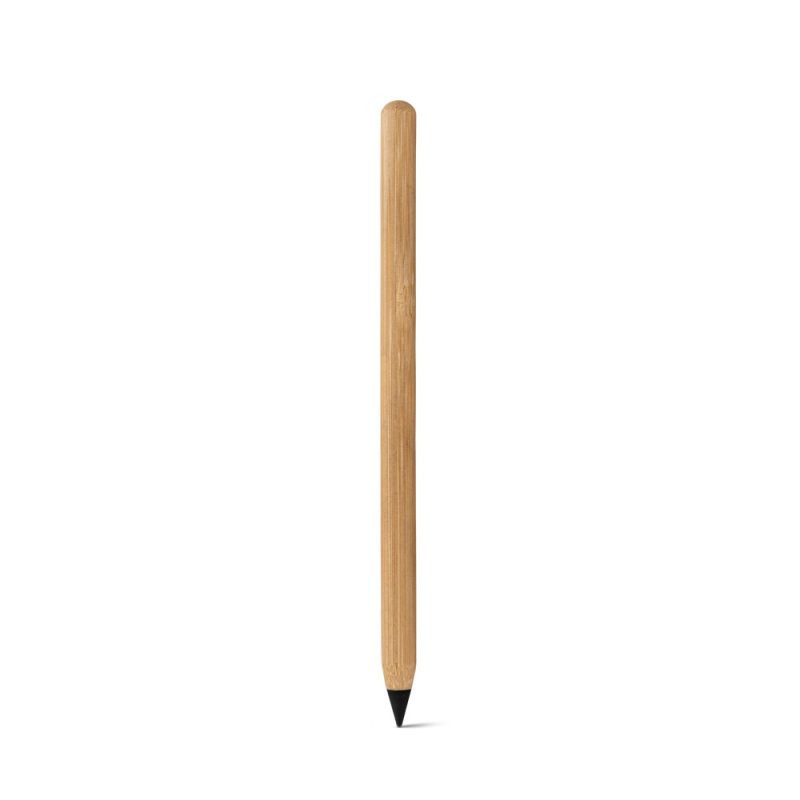 Eco-friendly bamboo pencil isolated on white background.