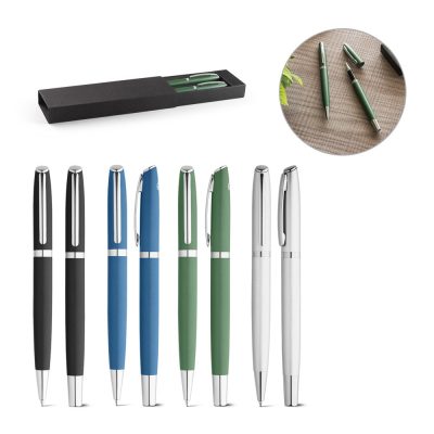 Elegant pens set in various colours, with gift box.