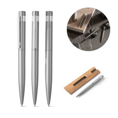 Silver pens set with cork packaging