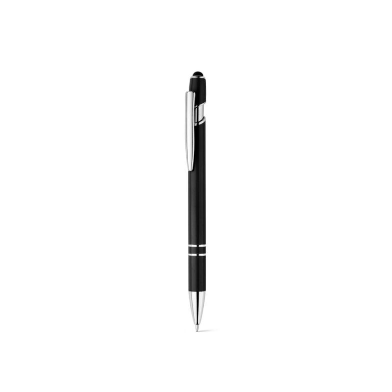 Black ballpoint pen with silver clip