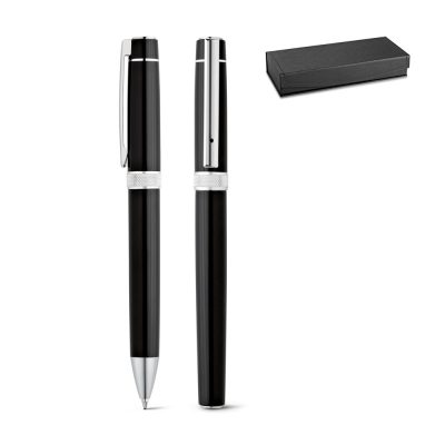 Elegant black pen set with box