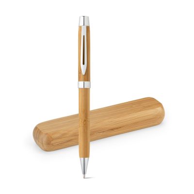 Bamboo pen with matching wooden case