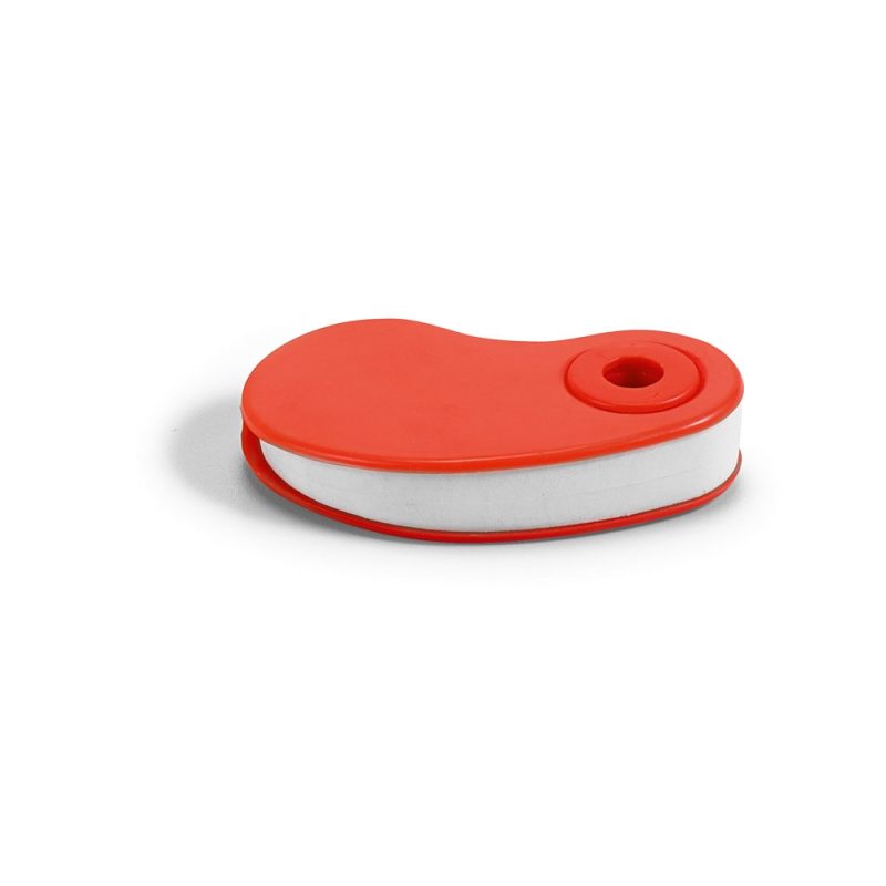 Red shoe cleaning sponge with white pad