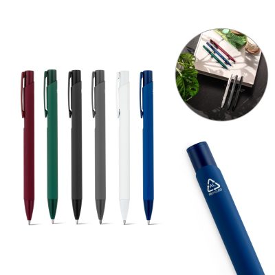 Set of colourful eco-friendly pens displayed creatively.