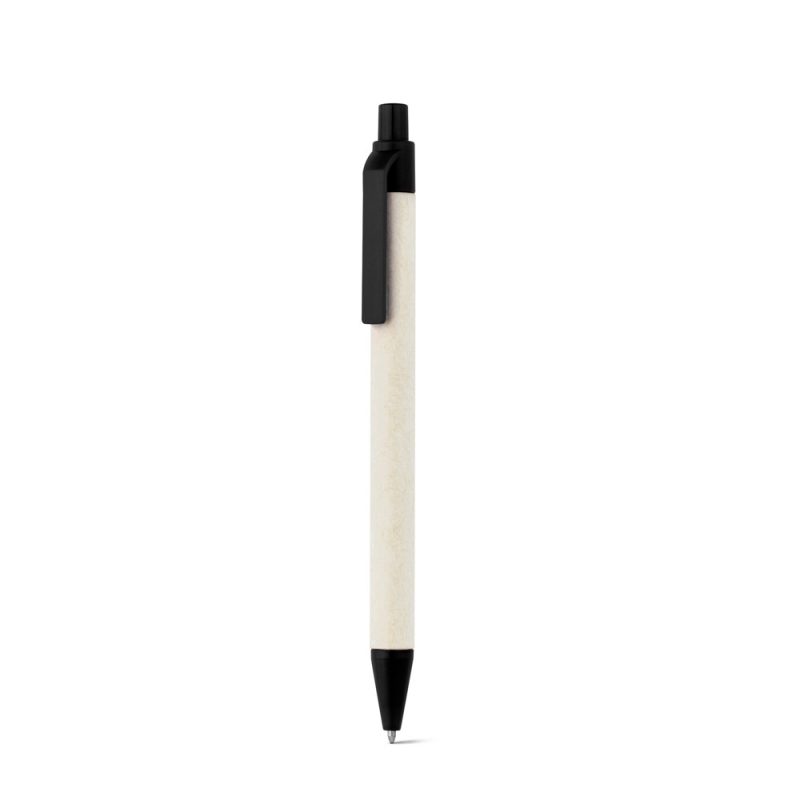 Black and white ballpoint pen isolated on white.