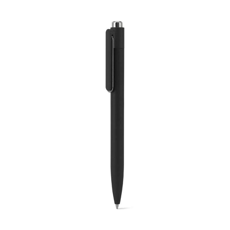 Black ballpoint pen with clip