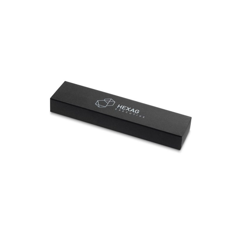 Black rectangular box with logo 'Hexag Executive'.