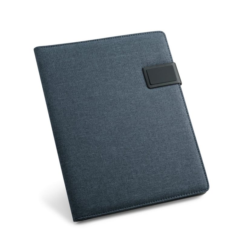 Dark grey fabric notebook with magnetic closure