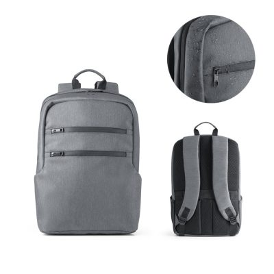 Grey waterproof backpack with padded straps
