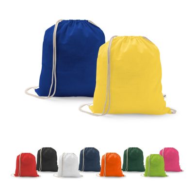 Colourful drawstring bags in various colours