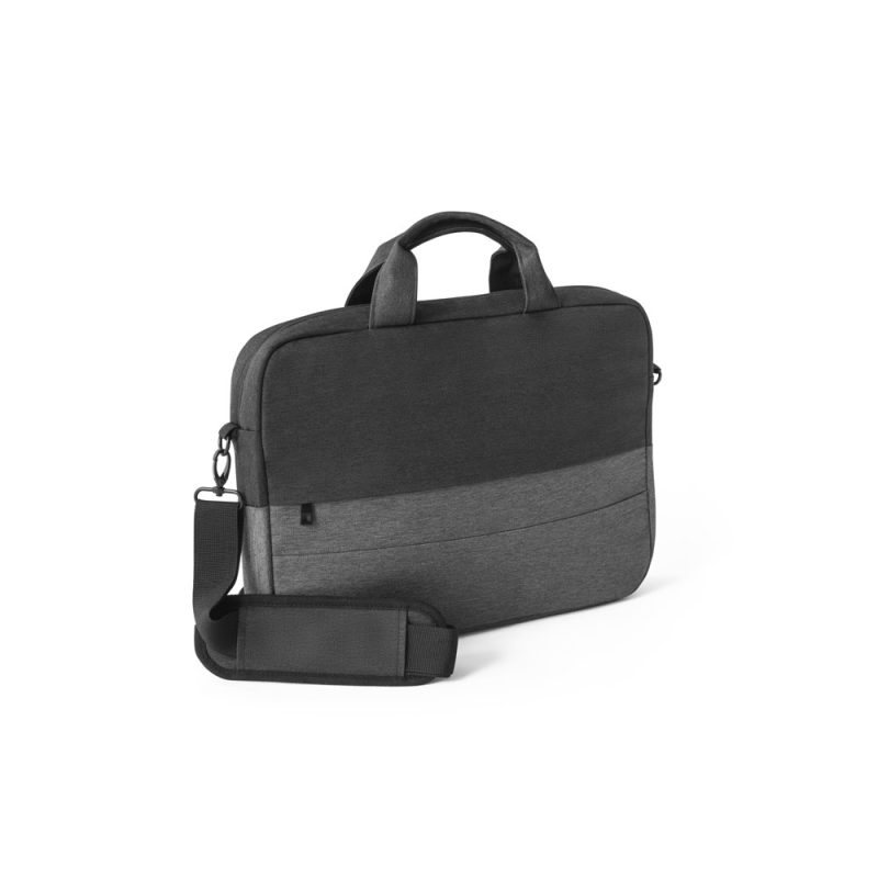 Grey laptop bag with adjustable shoulder strap.