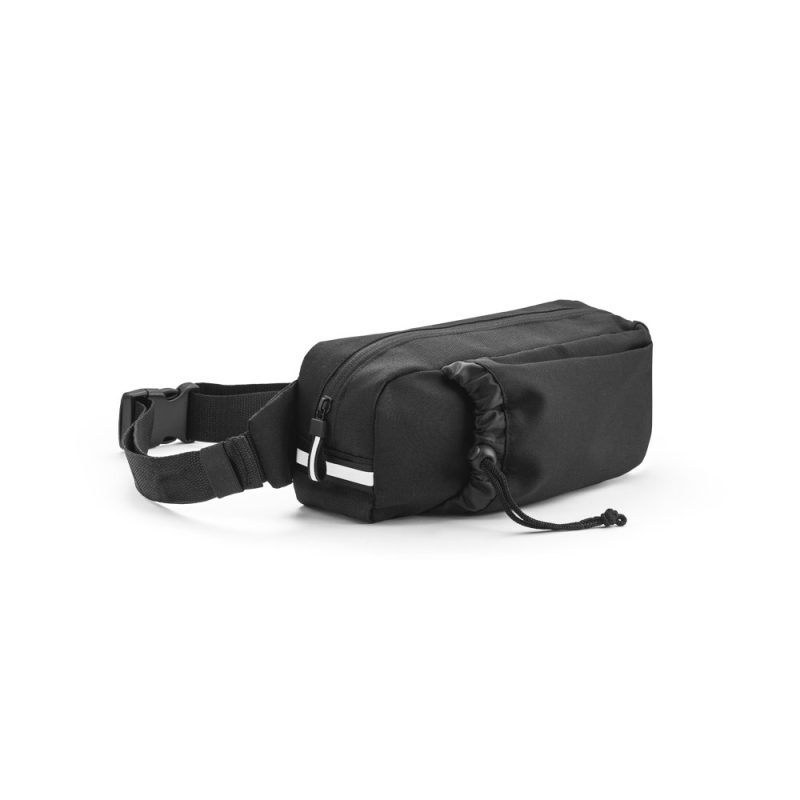 DELFOS POUCH. 300D recycled polyester and 600D recycled polyester waist bag with reflective elements - Image 4
