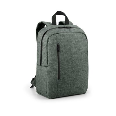 Modern grey backpack with multiple zippers and pockets.