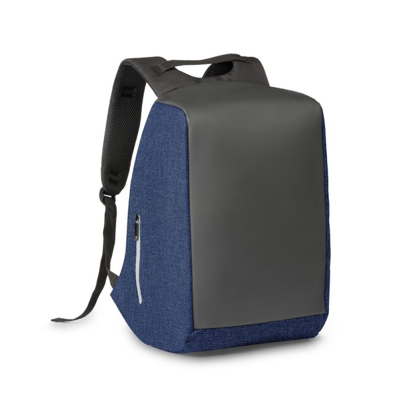 Stylish blue and grey anti-theft backpack
