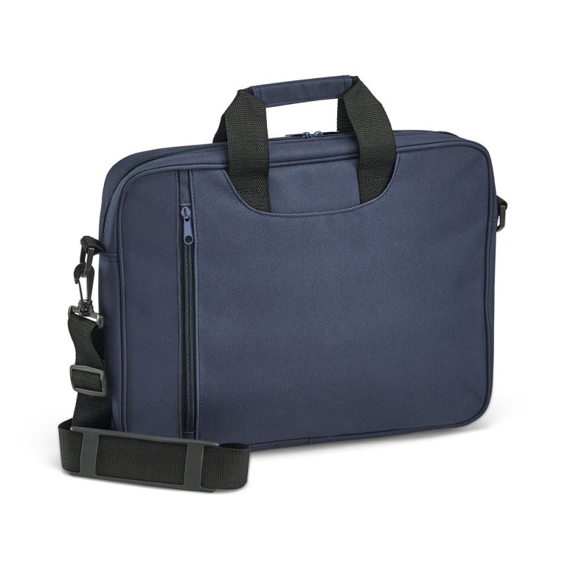 Blue laptop bag with shoulder strap