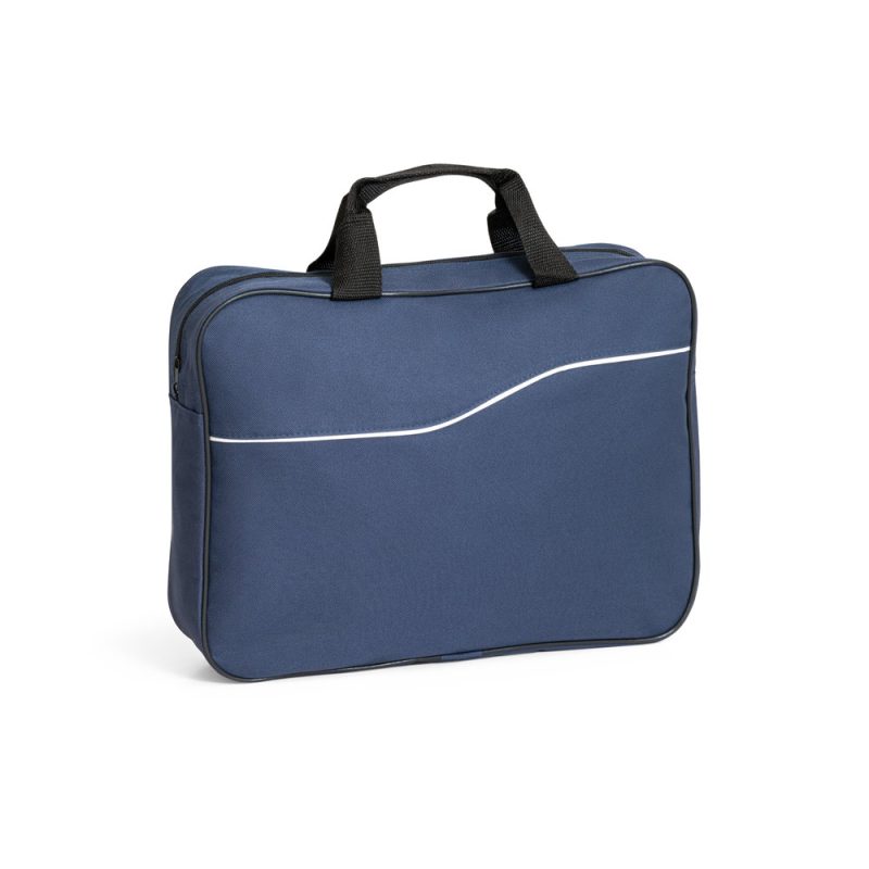 Blue laptop bag with handles