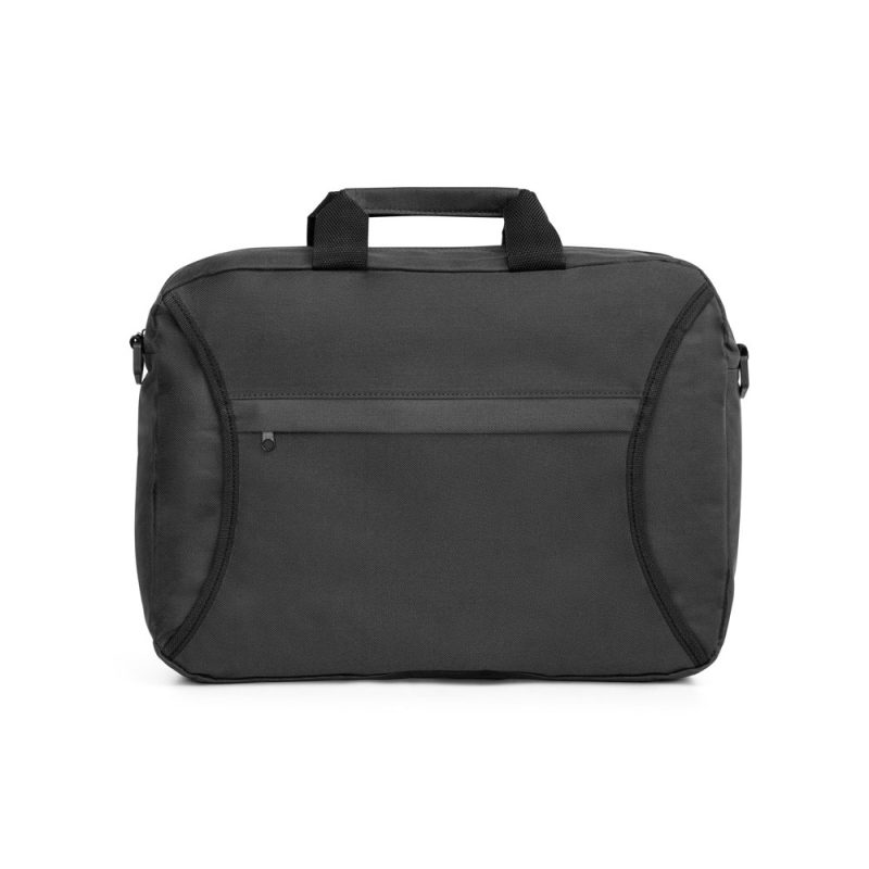 Black rectangular laptop bag with handle