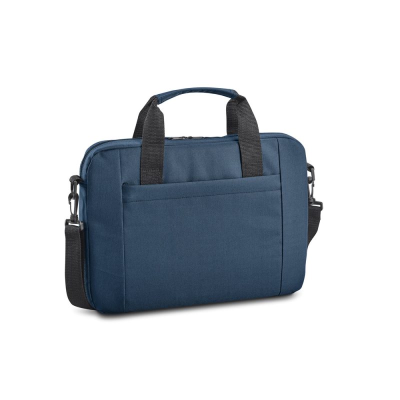 Blue laptop bag with shoulder strap