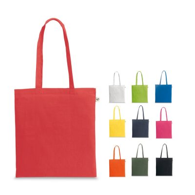 Colourful tote bags in various shades and styles.
