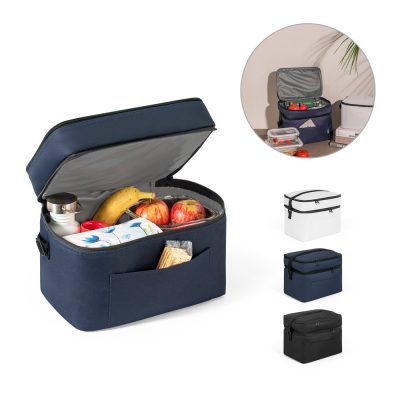 Insulated lunch bags in various colours and designs.