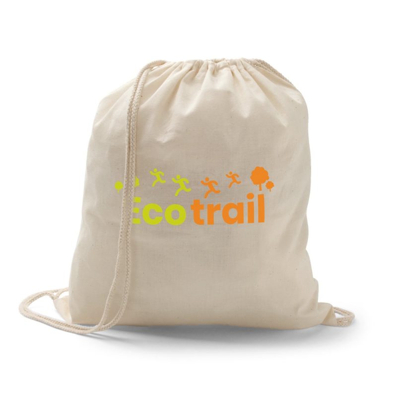 Eco-friendly drawstring bag with printed logo