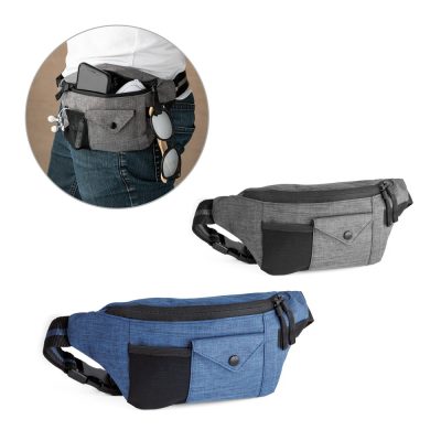 Stylish waist bags with multiple compartments.