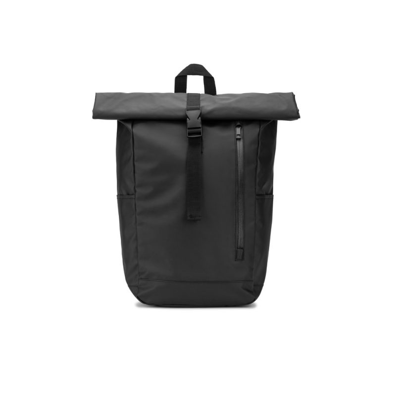 OSASCO BPACK. Roll top backpack with a zip system design that allows the top to be rolled up to fit the volume of the backpack, made from 600D recycled polyester - Image 2