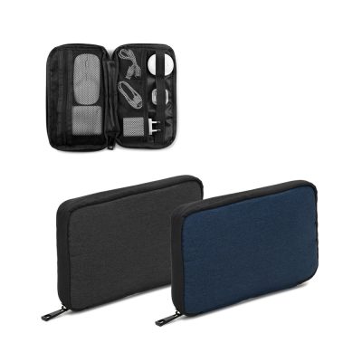 Portable electronic accessories organiser with compartments