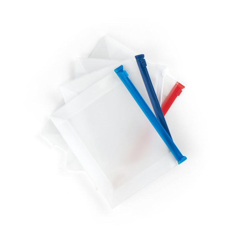 Reusable silicone food bags with coloured zipper seals.