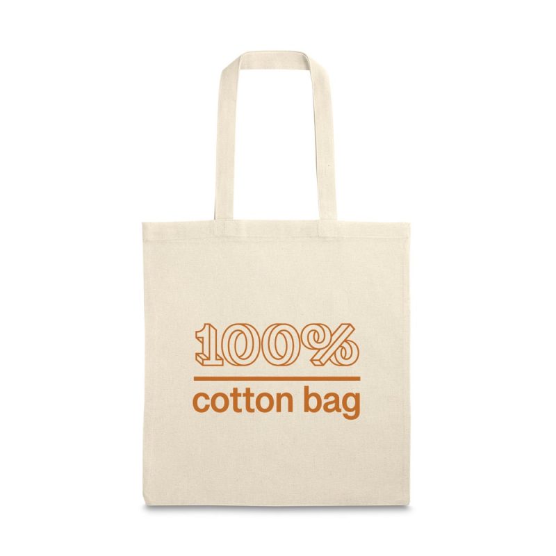 Eco-friendly 100% cotton tote bag with handles.