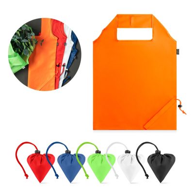 Colourful foldable shopping bags with pouch.