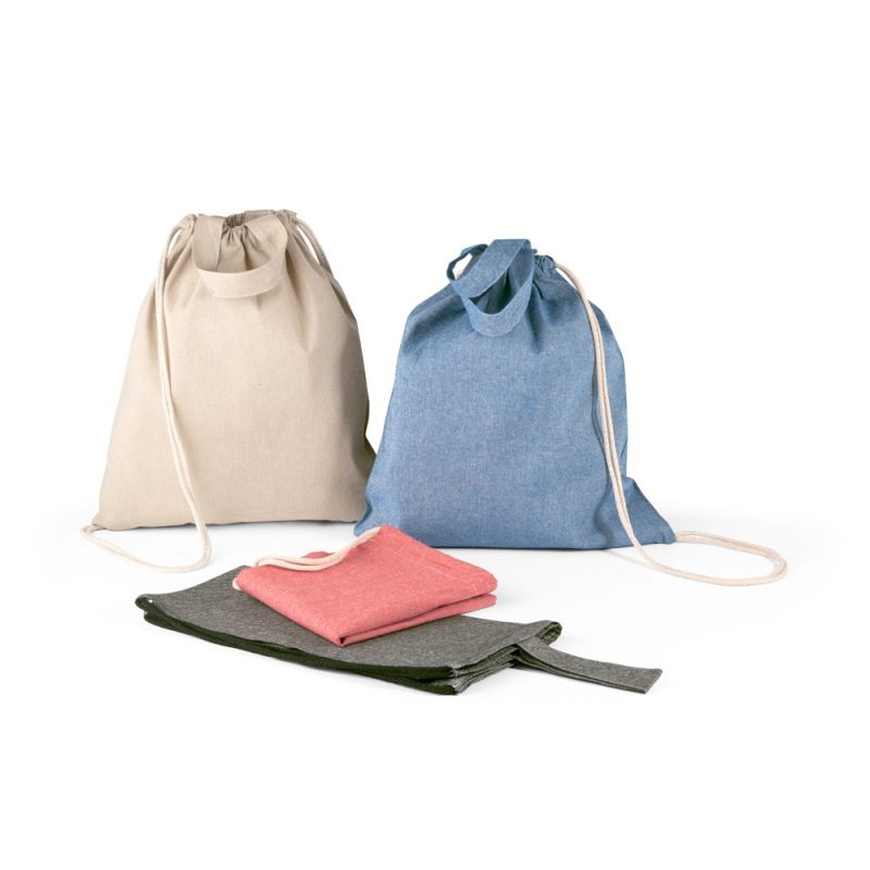 RISSANI. Drawstring bag with recycled cotton (70%) and polyester (30% rPET) (140 g/m²) - Image 4
