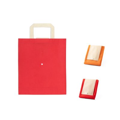 Foldable red and orange shopping bags