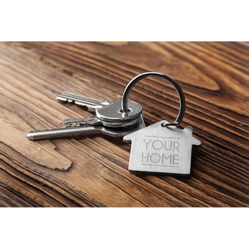House keys on wooden table