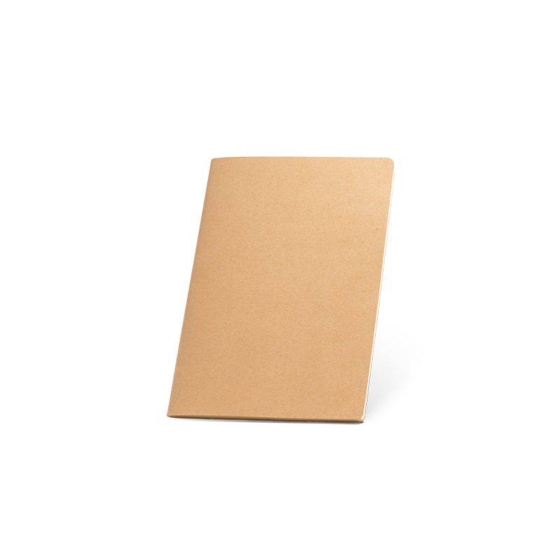 ALCOTT A5. A5 notepad with Kraft paper cover (250 g/m²) and plain pages - Image 4